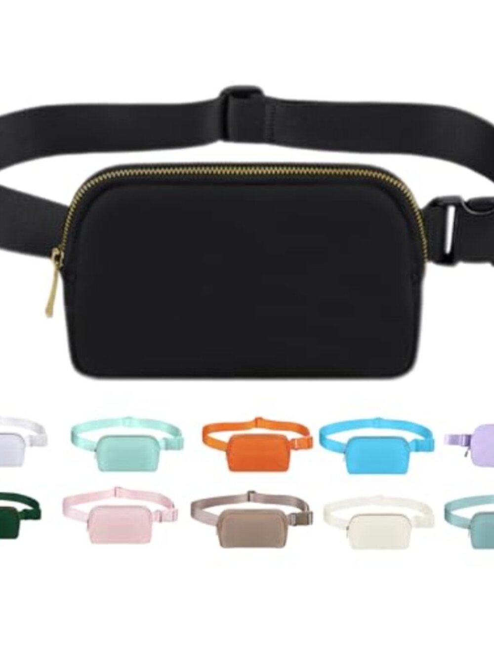 Waterproof Nylon Fanny Pack Crossbody with Adjustable Strap for Hiking Running